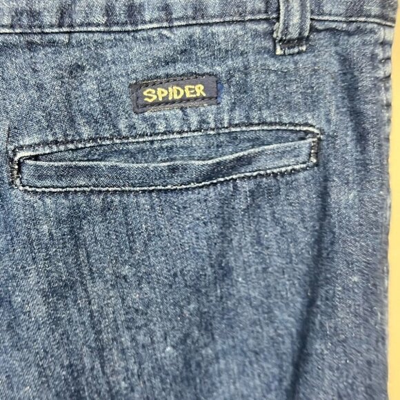 Vintage Mom Jeans Pleated Denim Jean Bermuda High Rise Shorts Size 32 - Picture 6 of 6